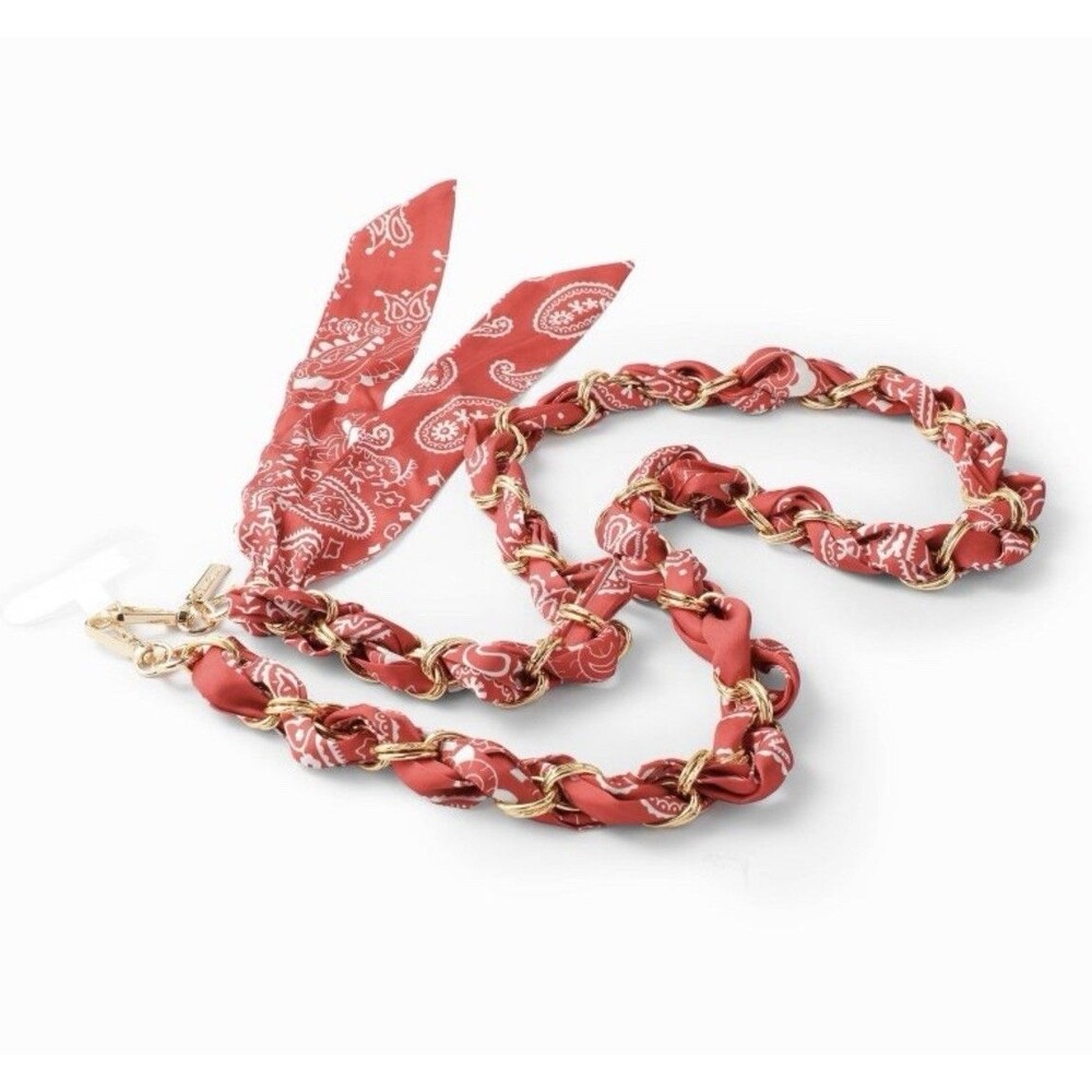 Hello Lux Bandana Phone Crossbody - Gold Chain